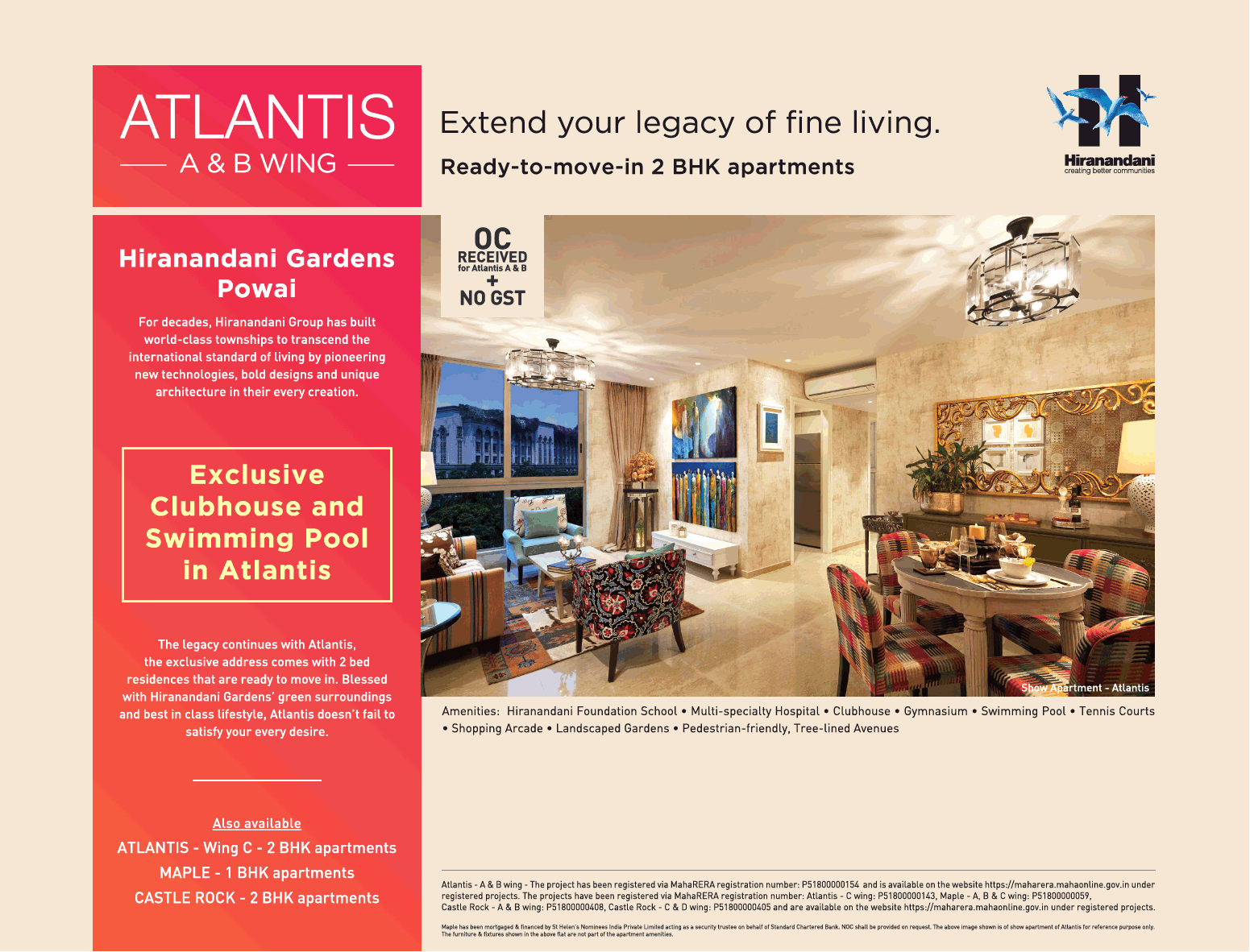 Extend your legacy of fine livings at Hiranandani Atlantis in Mumbai